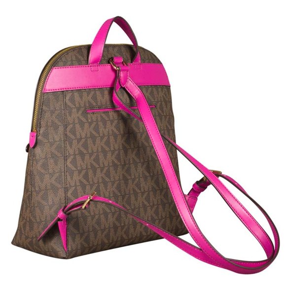 Michael Kors Medium Dallas Slim Backpack in Wild Berry - Picture 2 of 2
